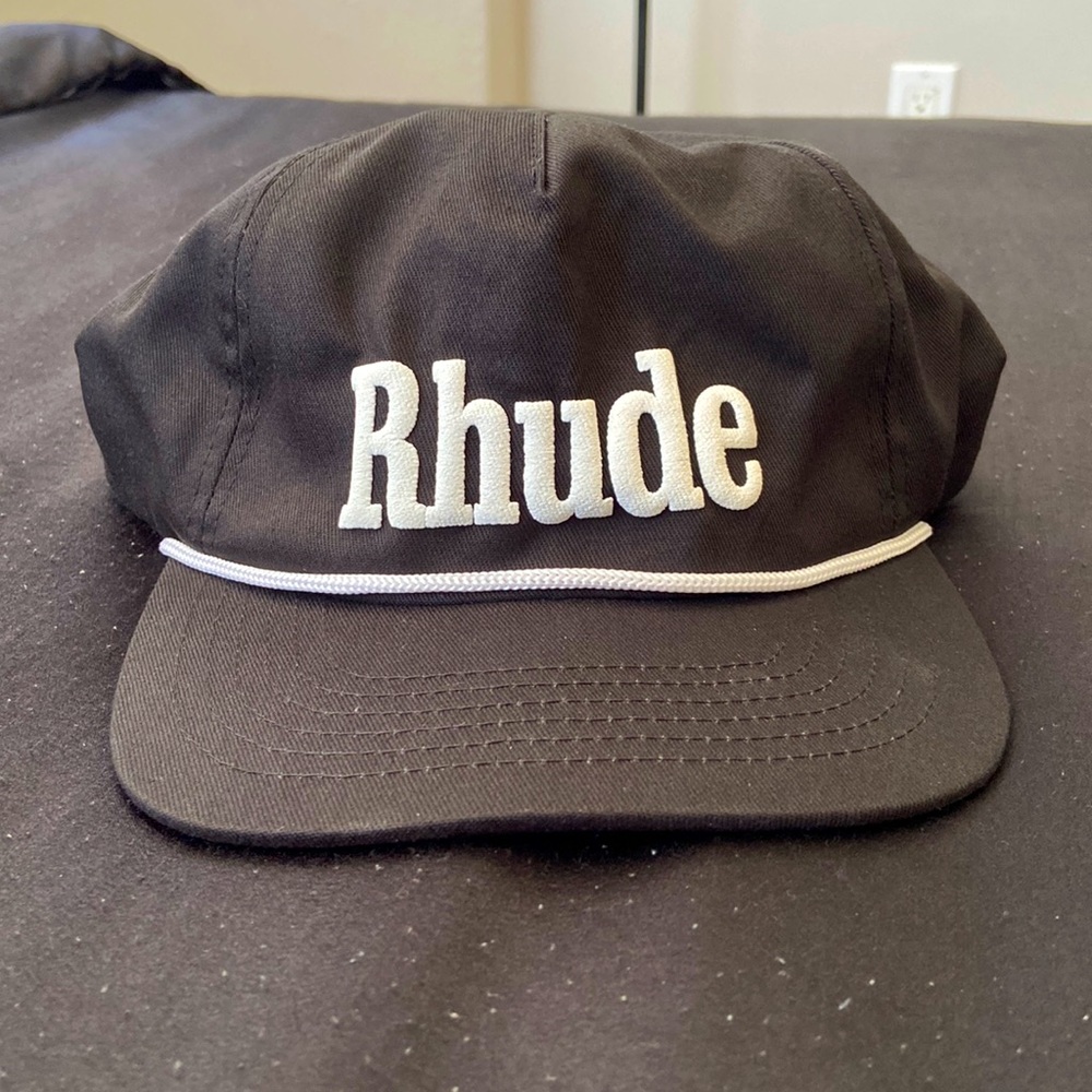 Brand New Rhude SnapBack Logo Black Hat